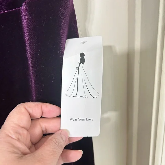 Faeriesty Purple Dress 24W velvet prom holiday formal party NWT - Picture 5 of 9